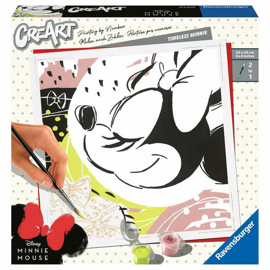 Ravensburger Malen nach Zahlen Timeless Minnie, Malvorlagen-Set mit Zubehör, 20126