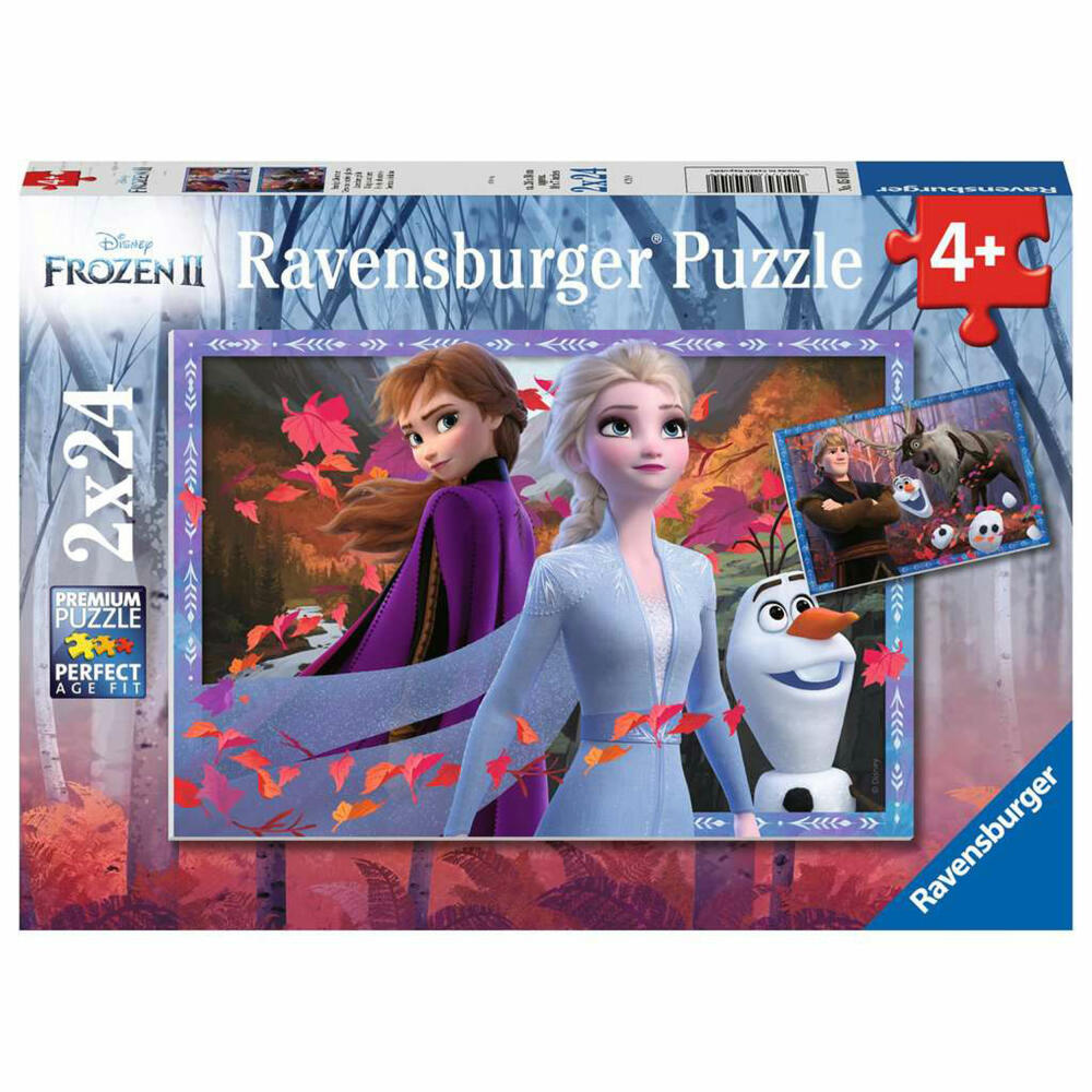 Ravensburger Kinderpuzzle Frostige Abenteuer, Puzzle, 2x24 Teile, 05010