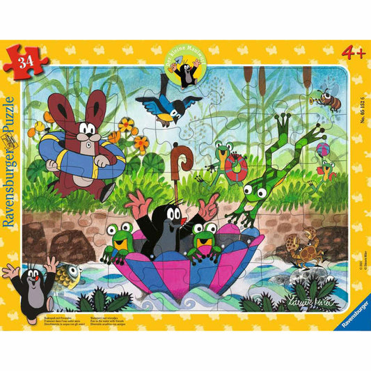 Ravensburger Kinderpuzzle Badespaß mit Freunden, Puzzle, 34 Teile, 05152