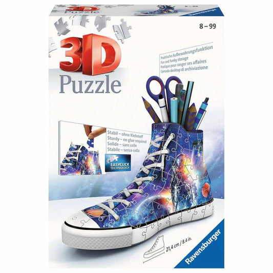 Ravensburger 3D Puzzle Sneaker - Astronauts in Space, three-dimensional puzzle, 108 pieces, 11251