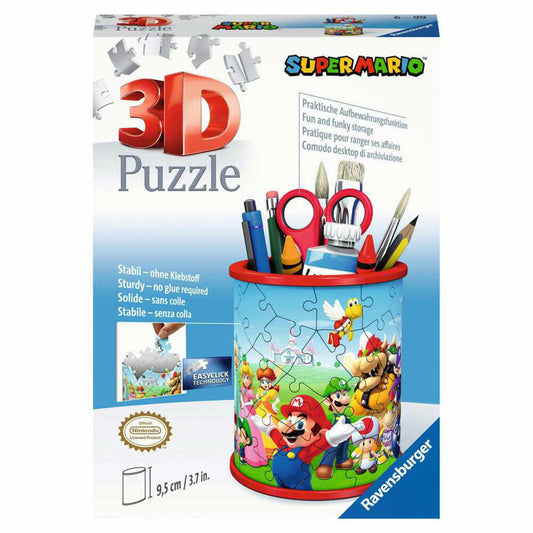 Ravensburger 3D Puzzle Utensilo - Super Mario, three-dimensional puzzle, 54 pieces, 11255