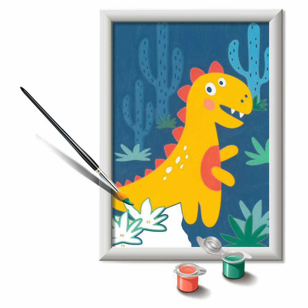 Ravensburger Malen nach Zahlen Frecher Dinosaurier, Mal-Set für Kinder, 20158