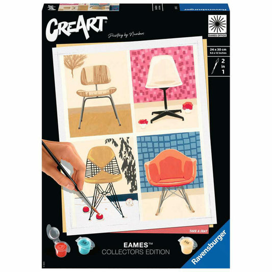 Ravensburger Malen nach Zahlen Eames Take a Seat, Mal-Set für Erwachsene, 20153