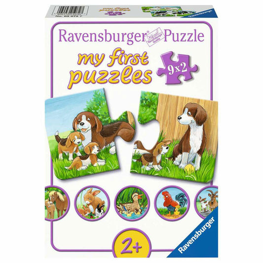 Ravensburger Children's Puzzle Animal Families on the Farm, Puzzle, 9x2 Pieces, 05072