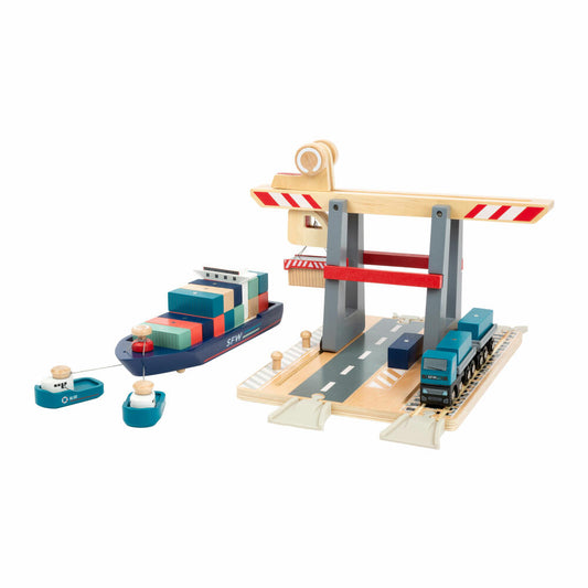 small foot world Container Terminal mit Zubehör