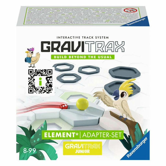 Ravensburger GraviTrax Junior Extension Adapter-Set, Erweiterung, Kugelbahnsystem, Kugelbahn, Zubehör, 27532