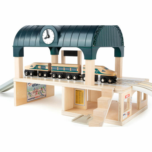 Legler small foot world Bahnhof mit Zubehör , ab 3 Jahre, 11235