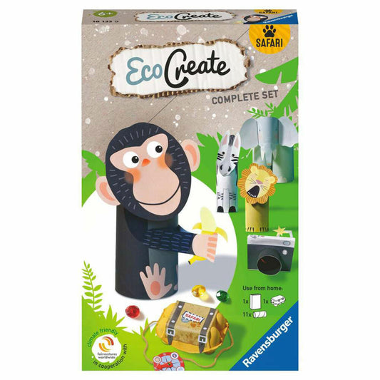 Ravensburger Craft Set Eco Create Mini Safari, DIY Craft Box, Creative Set, 18133