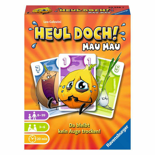 Ravensburger Kartenspiel Heul doch! Mau Mau, für Kinder ab 8 Jahren, 20348