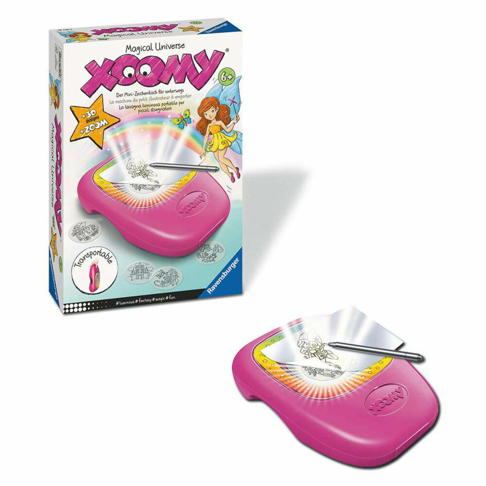 Ravensburger Mini-Zeichentisch Xoomy Midi Magical Universe, Mini-Zeichentisch-Projektor, 18146