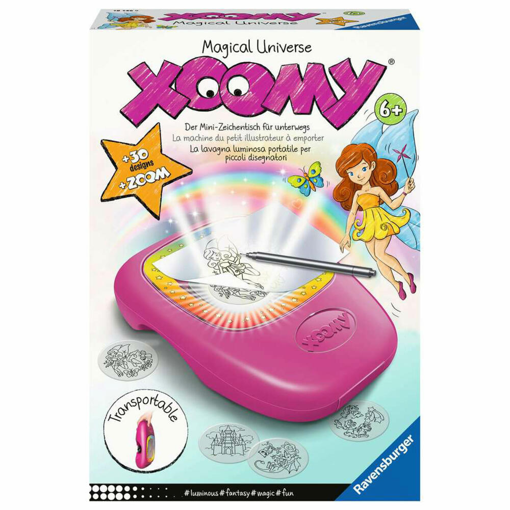 Ravensburger Mini-Zeichentisch Xoomy Midi Magical Universe, Mini-Zeichentisch-Projektor, 18146
