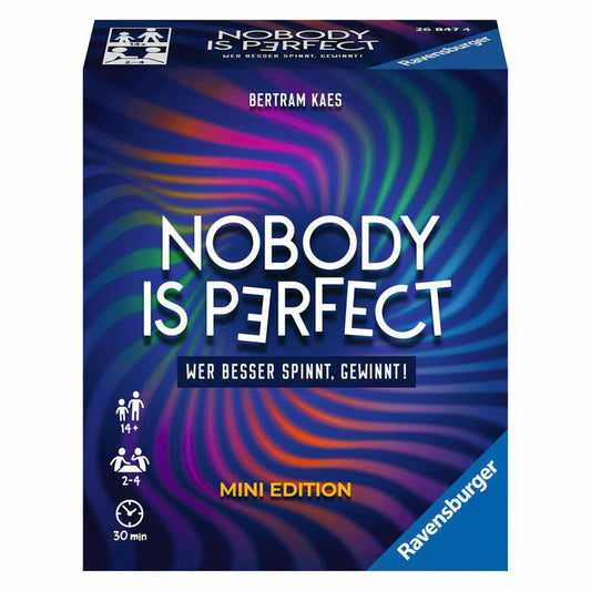 Ravensburger Spiel Nobody is perfect Mini Edition, für Kinder ab 14 Jahren, 26847