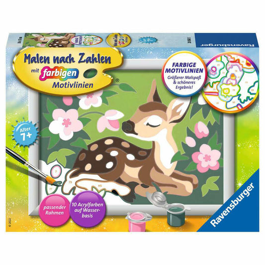 Ravensburger Malen nach Zahlen Kleines Reh, Mal-Set für Kinder, 20060