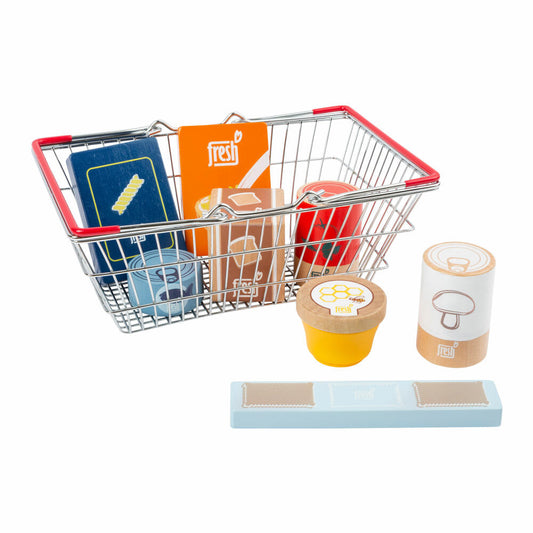Legler food set in the shopping basket fresh