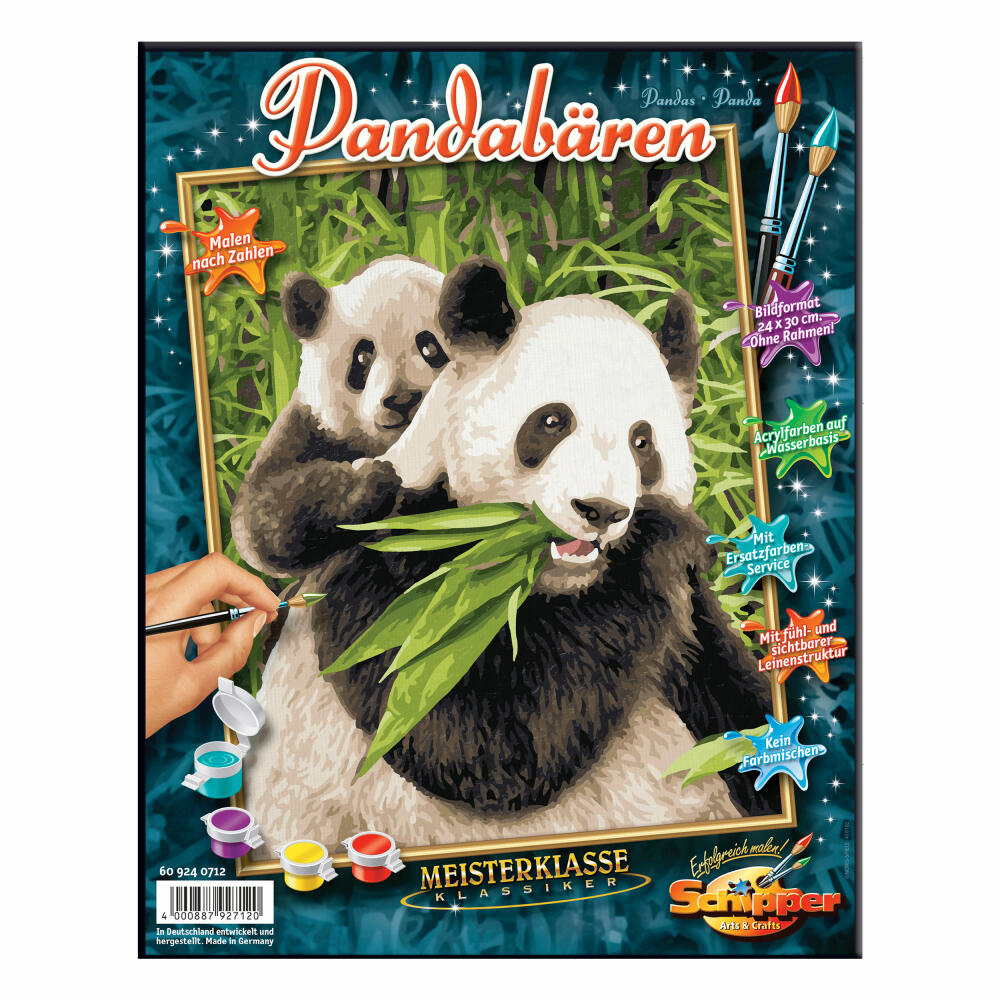 Schipper Painting by Numbers, Panda Bears, Drawing, Decoration, Cardboard, 31.2 cm, 609240712
