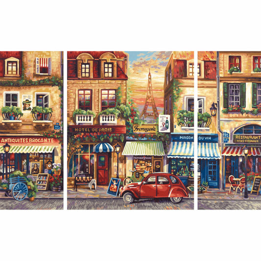 Schipper Painting by Numbers Paris Nostalgia, Triptych, Triple Image, MNZ, Painting, Picture, 50 x 80 cm, 609260626