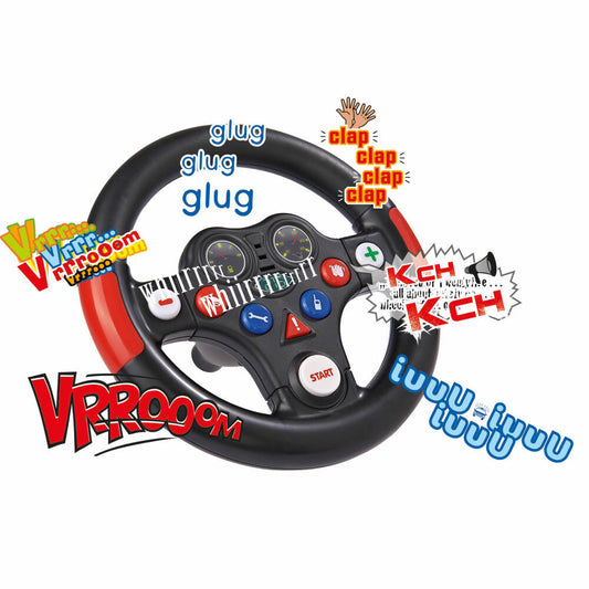 BIG Racing Sound Wheel, Bobby Car Lenkrad mit Sound, Zubehör, Kinder, Spielzeug, 800056487