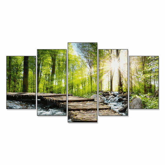 Schipper Malen nach Zahlen Am Wildbach, Polyptychon, Mehrfachbild, MNZ, Gemälde, ca 132 x 72 cm, 609450774