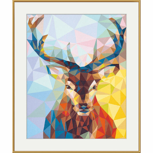 Schipper Malen nach Zahlen Polygon Art Hirsch, MNZ, Gemälde, Bild, 40 x 50 cm, 609460737