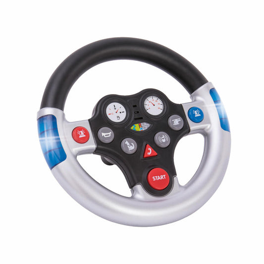 BIG Rescue Sound Wheel, Bobby Car Lenkrad mit Sound, Blaulicht, Sirene, Zubehör, Kinder, Spielzeug, 800056493