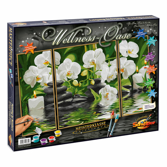 Schipper Malen nach Zahlen, Wellness-Oase, Triptychon, Zeichnen, Dekoration, Pappe, 41 cm, 609260681