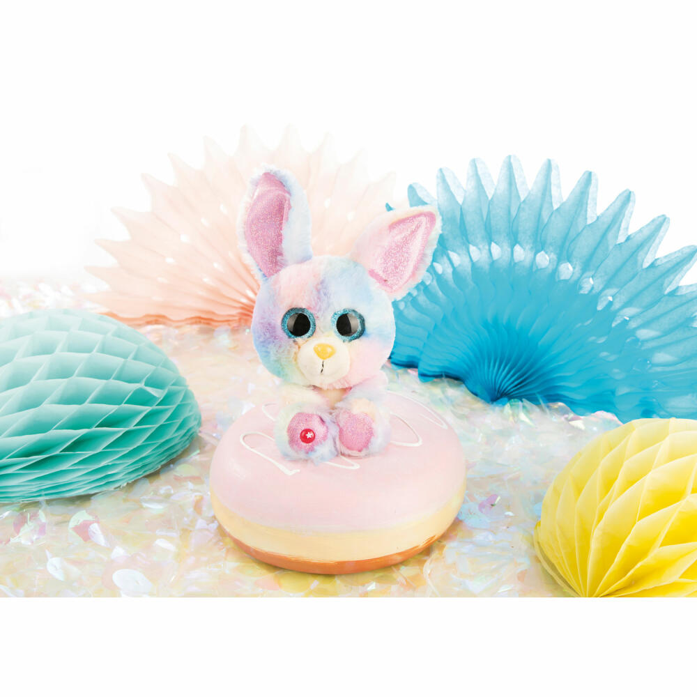 NICI Glubschis Spring Edition Bunny Rainbow Candy Dangling, Cuddly Toy, Plush Toy, Stuffed Toy, 15 cm, 45561