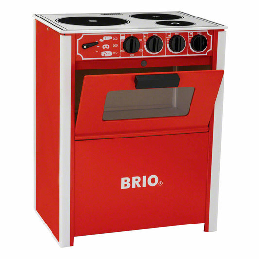 BRIO stove, play kitchen, wooden toy, kitchen, children's kitchen, wooden toy, accessories, red, 31355