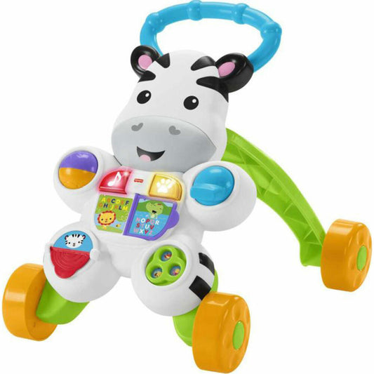Mattel Fisher Price Lern mit mir Zebra Lauflernwagen, Lauflernhilfe, Lauflern Wagen, Lauflerner, ab 6 Monate, DLD94