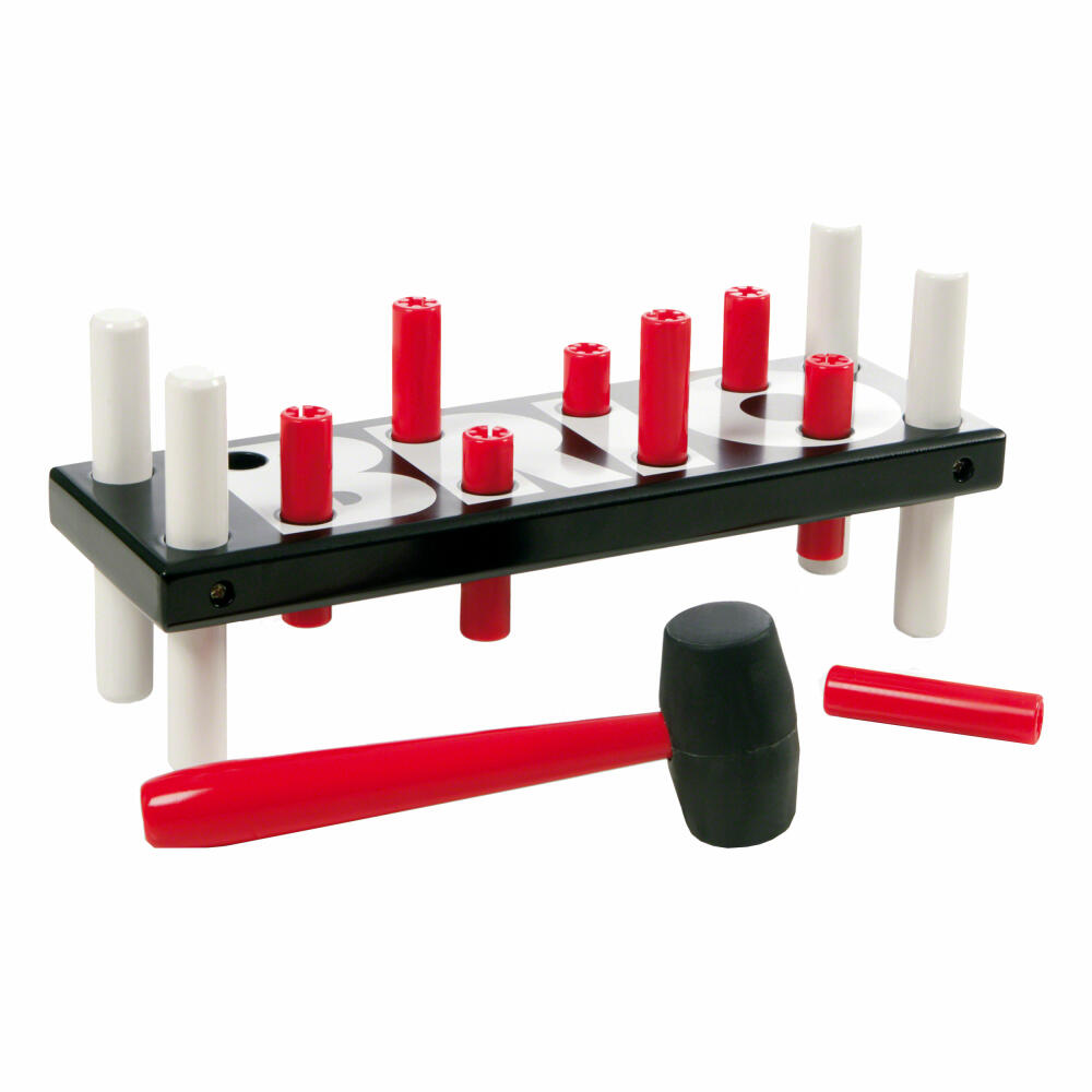 BRIO Black Knocking Bench, 10 pcs., Wooden Toy, Wooden Toy, Coordination, Toddler, 30515