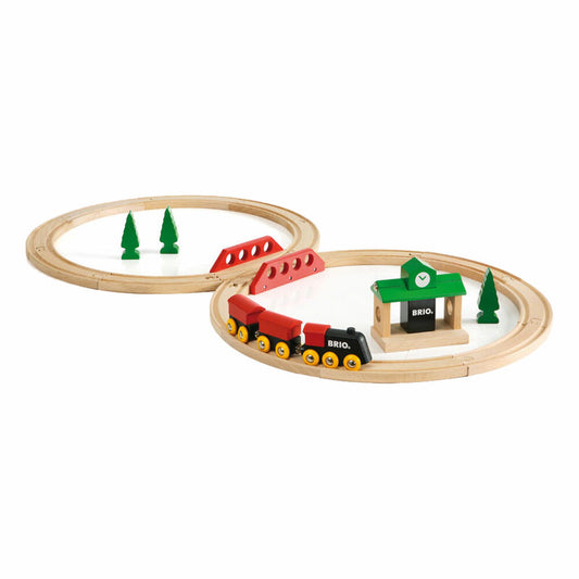 BRIO Classic Line Railway Eight Set, 22 pcs., Accessories for the wooden railway, Railway, Wooden Toys, Wooden Toys, 33028