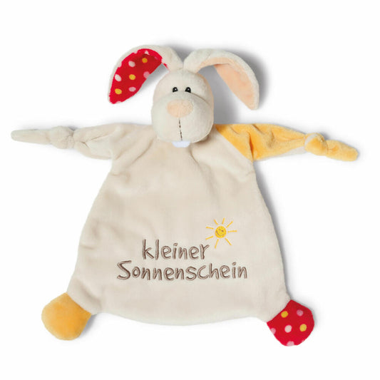 NICI Schmusetuch Hase, kleiner Sonnenschein, Schnuffeltuch, Plüsch, Polyester, Bunt, 25 x 25 cm, 40043
