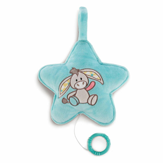 NICI My First NICI Music Box Star, Donkey Muli, Music Box, Baby Accessories, Children's Music Box, Blue, 20 cm, 42360