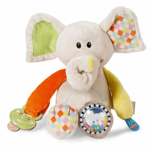 NICI Activity Schmusetier Elefant Dundi, Greifspielzeug, Plüsch, Polyester, Bunt, 23 cm, 39704