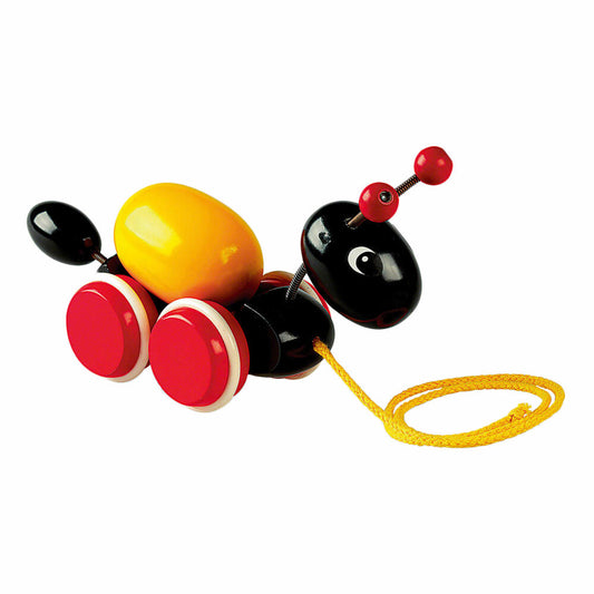 BRIO Ameise mit Ei, Nachziehspielzeug, Ziehspielzeug, Ziehtier, Holzspielzeug, Holz Spielzeug, Kleinkind, 30367