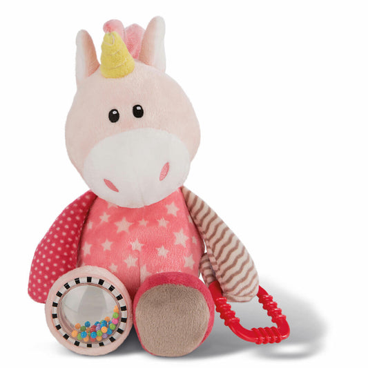 NICI Einhorn Stupsi Activity Schmusetier, Kuscheltier, Plüschtier, Baby Spielzeug, Plüsch / Polyester, Rosa, 23 cm, 43651
