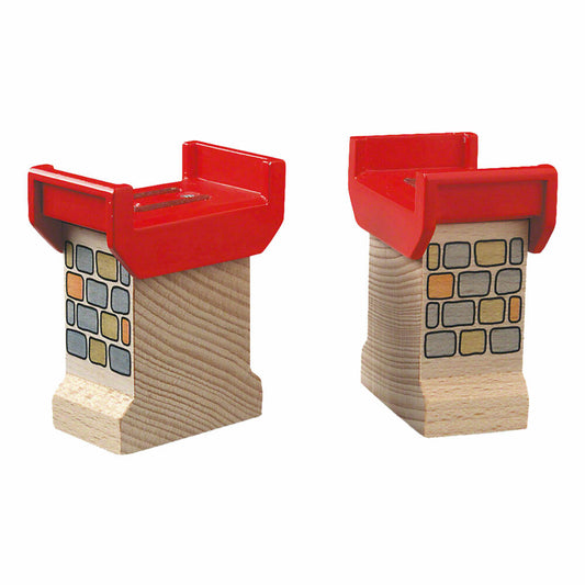 BRIO Brückenfundament, 2-tlg., Brücken Fundament, Brückenpfeiler, Pfeiler, 33254