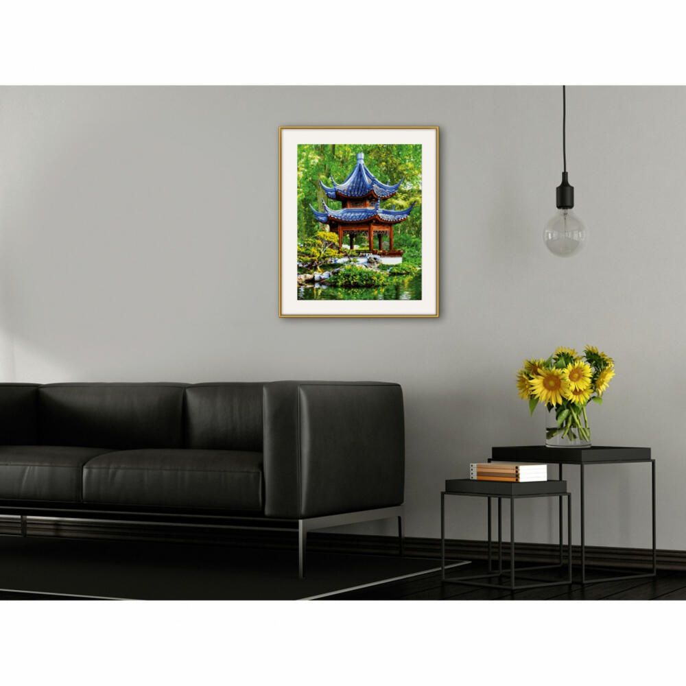 Schipper Painting by Numbers Pagoda in the Japanese Garden, Master Class Premium, Coloring Page, Wall Picture, 40 x 50 cm, 609130850