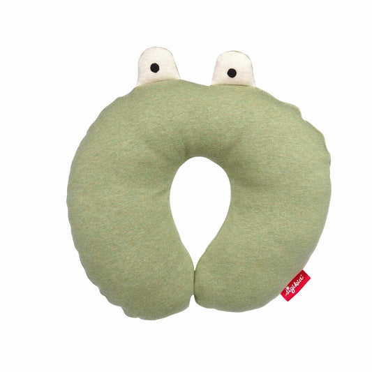 sigikid Nackenkissen Frosch Tiny Tissues, Nackenhörnchen, Stützkissen, Kissen, Reisekissen, Kinder, 39843
