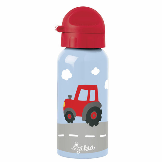 sigikid Trinkflasche Traktor, Kindertrinkflasche, Kinder Flasche, Wasserflasche, Edelstahl / Kunststoff, 400 ml, 25379