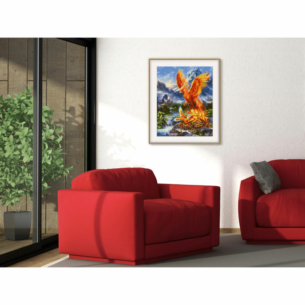 Schipper Painting by Numbers Phoenix from the Ashes, Master Class Premium, Coloring Page, Wall Picture, 40 x 50 cm, 609130870