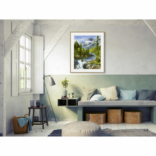 Schipper Malen nach Zahlen Rocky Mountains, Meisterklasse Premium, Malvorlage, Wandbild, 40 x 50 cm, 609130883
