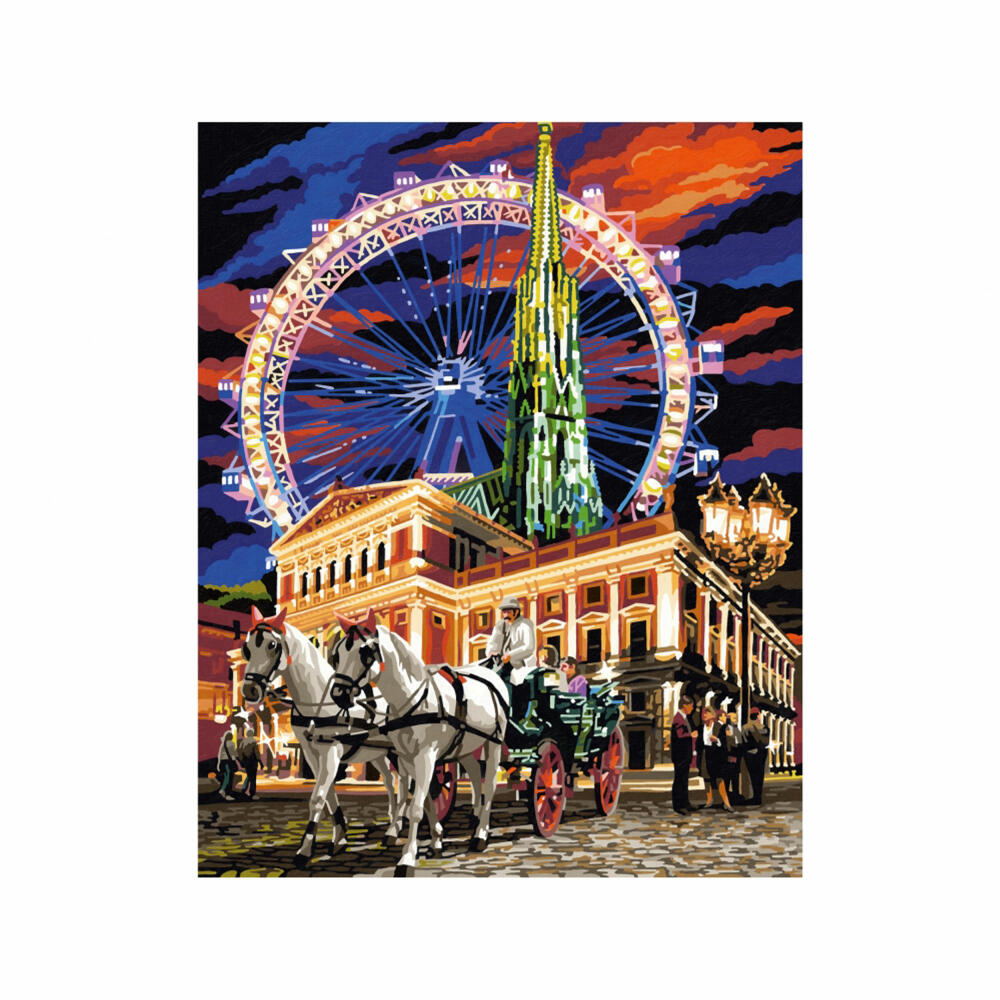 Schipper Painting by Numbers Vienna, Vienna only you alone, Master Class Premium, Coloring Page, Wall Picture, 40 x 50 cm, 609130508
