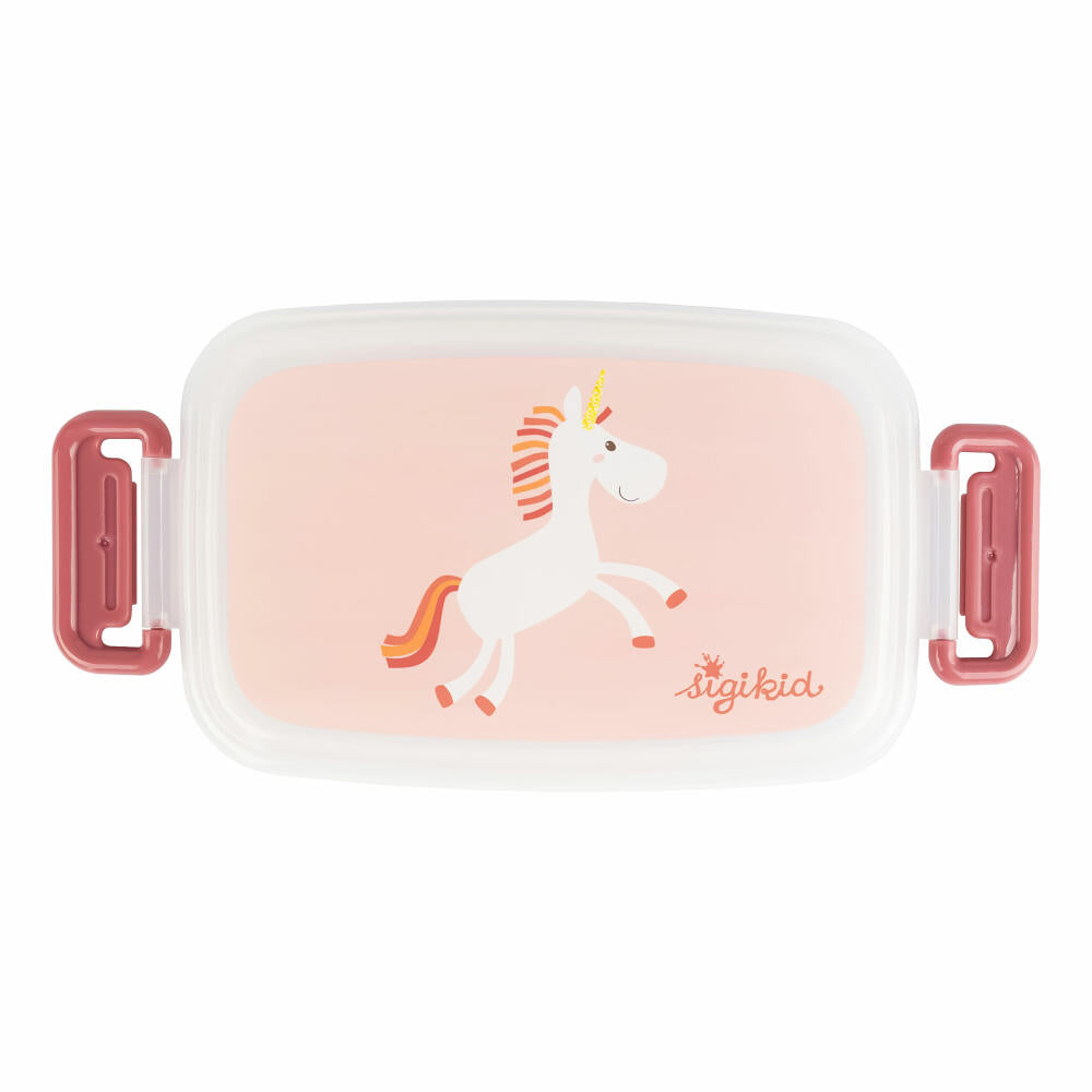 sigikid lunch box unicorn, bread box, lunch box, children, plastic, 9 x 17.5 cm, 25368