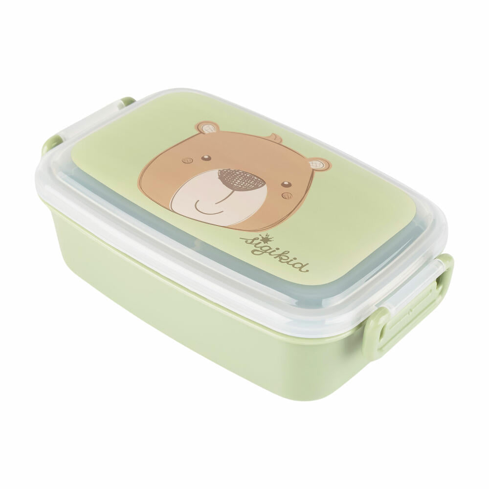 sigikid lunch box bear, bread box, lunch box, children, plastic, 9 x 17.5 cm, 25370