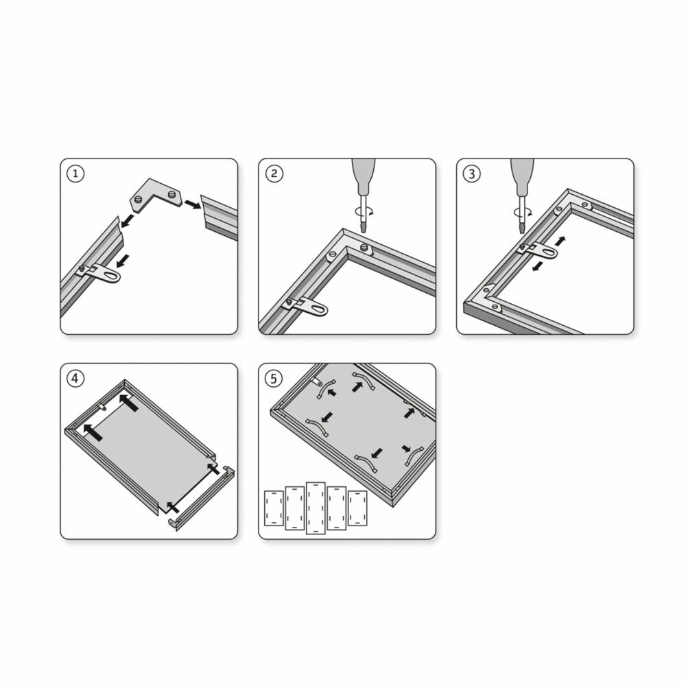 Schipper Painting by Numbers Aluminum Frame Polyptych, Picture Frame, Frame, Silver, 605280901