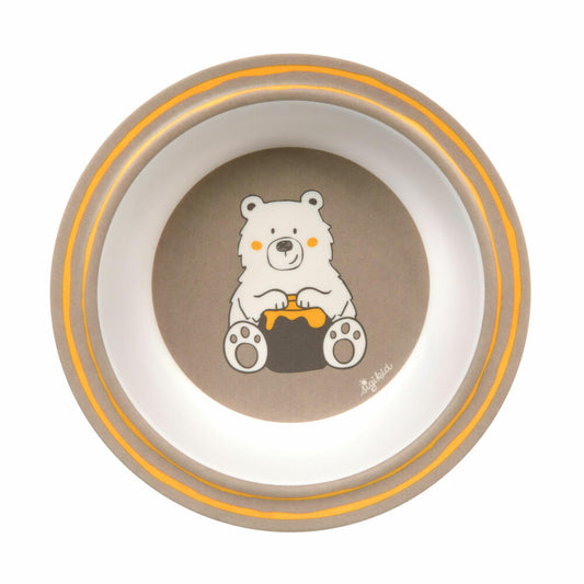 sigikid Honi Boni Schüssel Bär Vanilla, Müslischale, Schale, Suppenschale, Kinder, rPET, Braun, Ø 15.5 cm, 25385