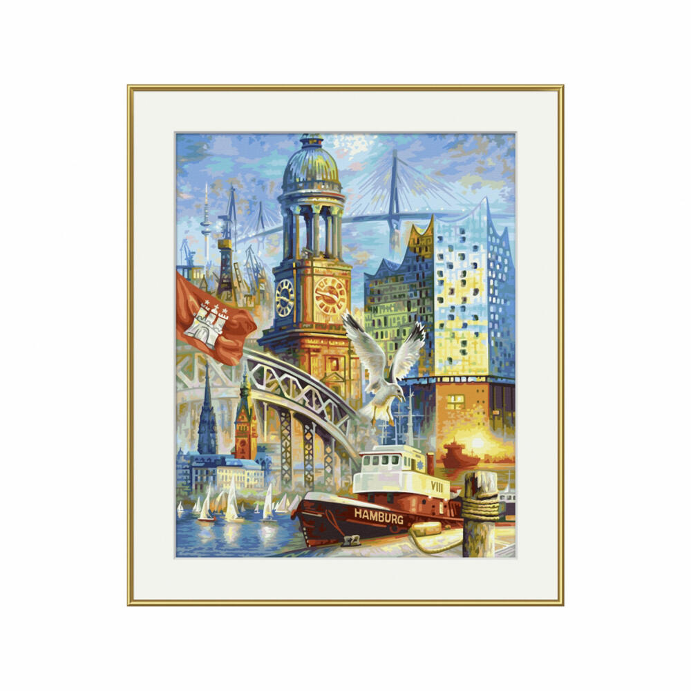 Schipper Painting by Numbers Hamburg, my pearl, Master Class Premium, painting template, wall picture, 40 x 50 cm, 609130891