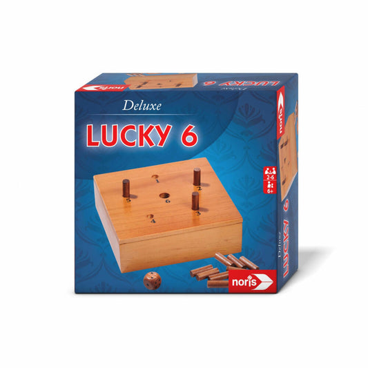 Noris Deluxe Lucky 6, classic game, dice game, 6 out, board games, from 6 years, 606102046