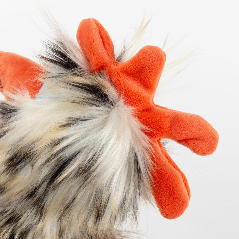 sigikid Tour de Poule Kikeriki, Kuscheltier, Stofftier, Schmusetier, Grau, 26 cm, 42992