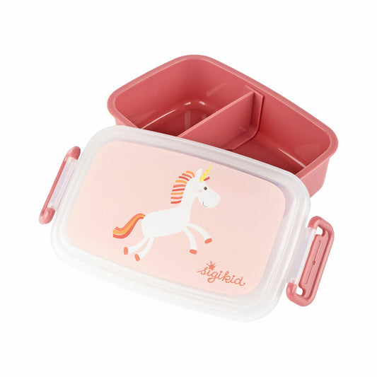 sigikid lunch box unicorn, bread box, lunch box, children, plastic, 9 x 17.5 cm, 25368